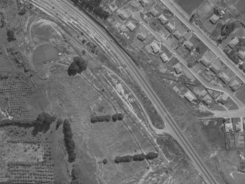 Port Hills Road from the air, 1970-1974