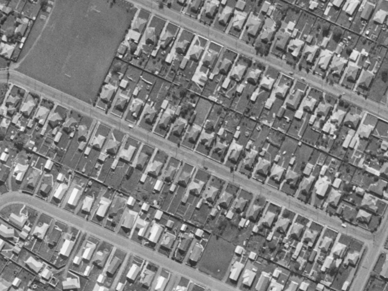 22 Nottingham Avenue from the air, 1970-1974