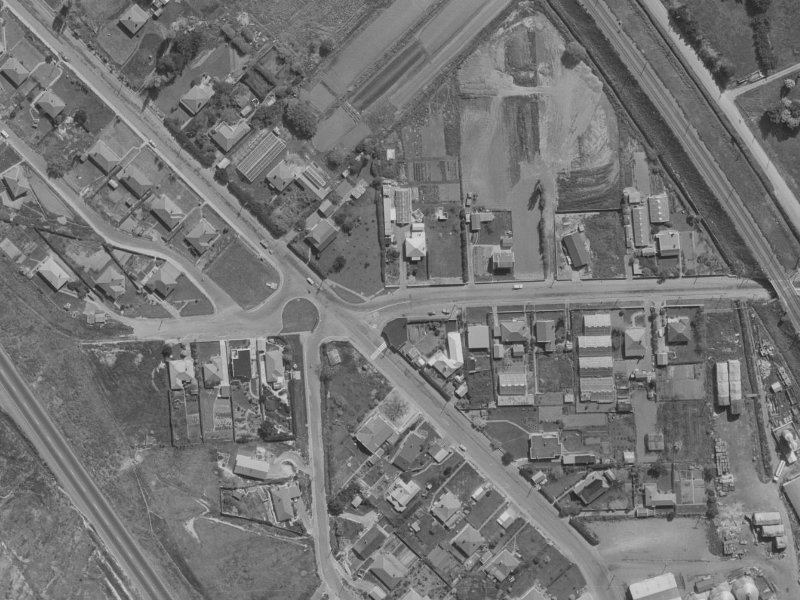 76A Martindales Road from the air, 1970-1974