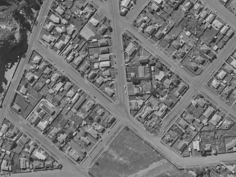 Whitfield Street from the air, 1970-1974