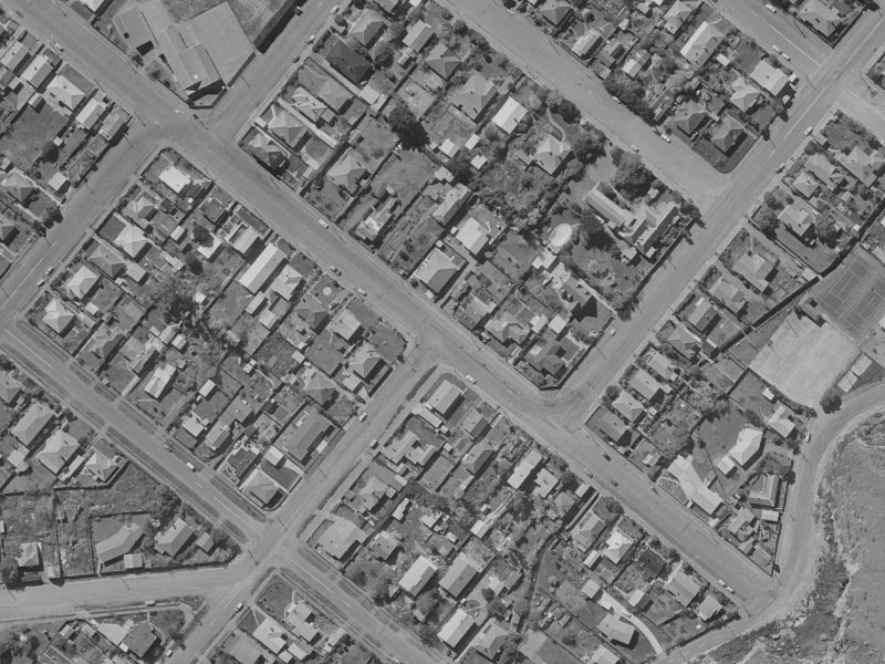 59 Colenso Street from the air, 1970-1974