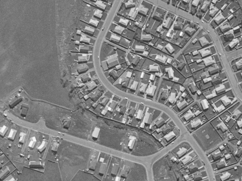 130 Wales Street from the air, 1970-1974