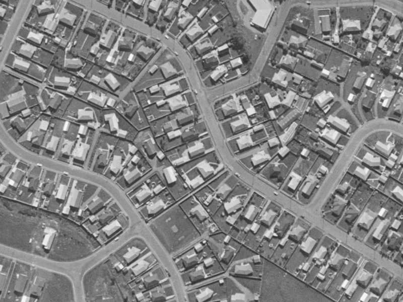 49 Santa Rosa Avenue from the air, 1970-1974