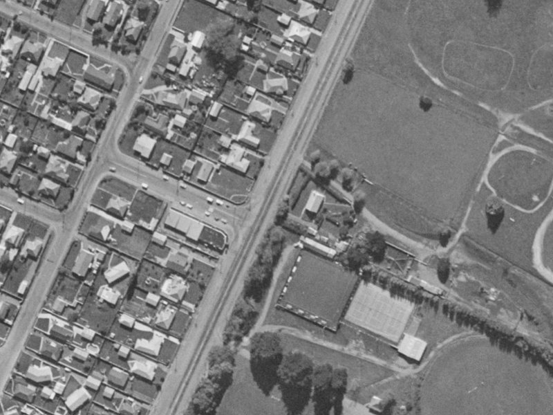 297 Halswell Road from the air, 1970-1974
