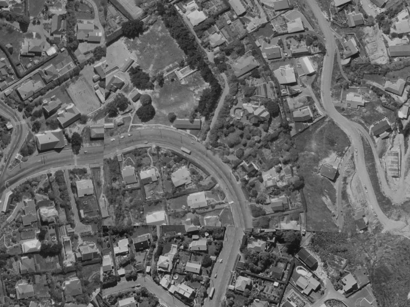 143 Hackthorne Road from the air, 1970-1974