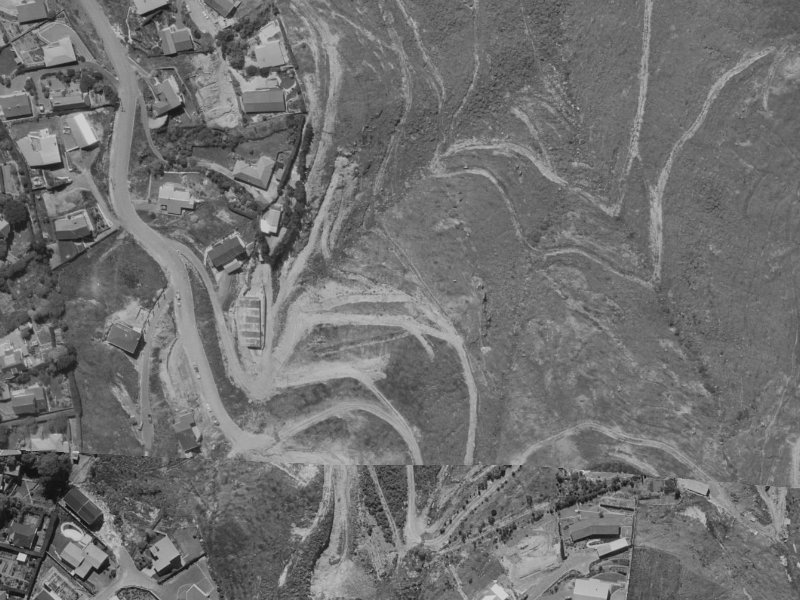 7 Arahura Place from the air, 1970-1974