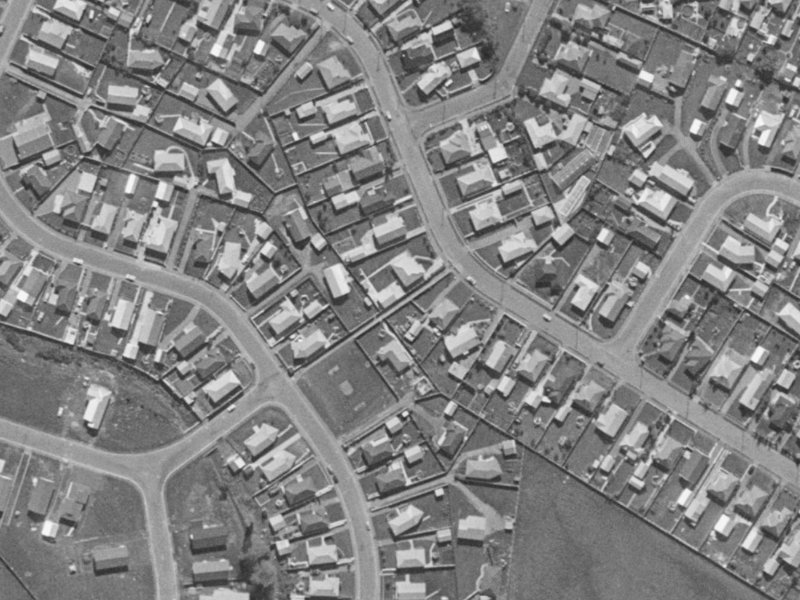 45E Santa Rosa Avenue from the air, 1970-1974