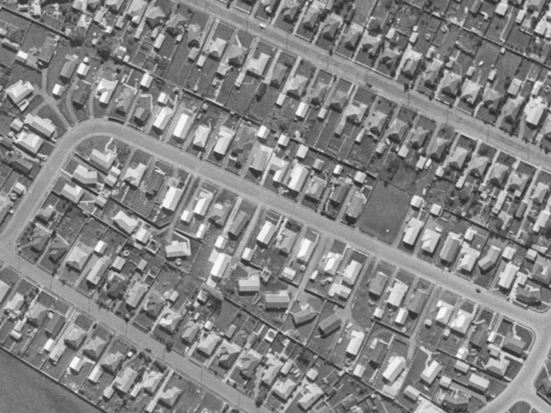 37 Fern Drive from the air, 1970-1974
