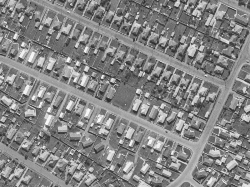 16 Fern Drive from the air, 1970-1974