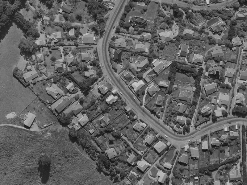 76 Hackthorne Road from the air, 1970-1974