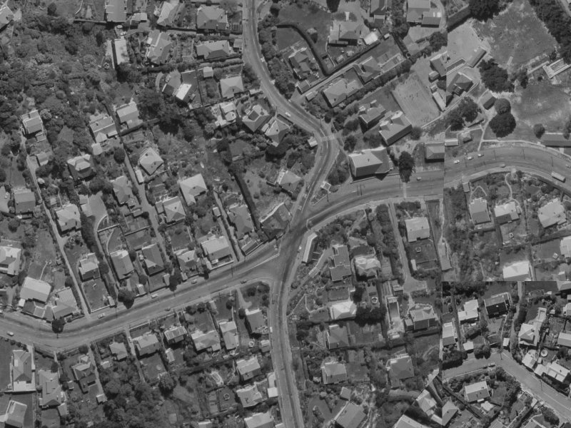 127 Hackthorne Road from the air, 1970-1974