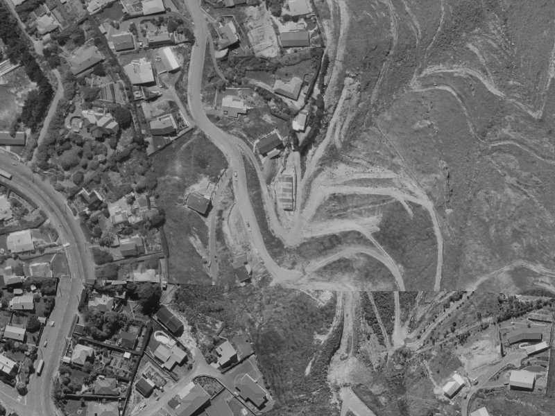 2 Arahura Place from the air, 1970-1974