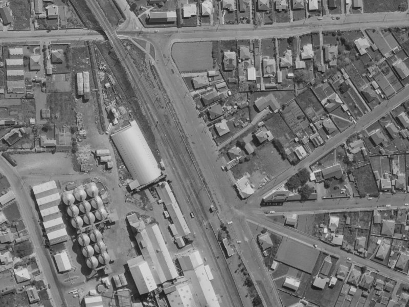 22 Station Road from the air, 1970-1974