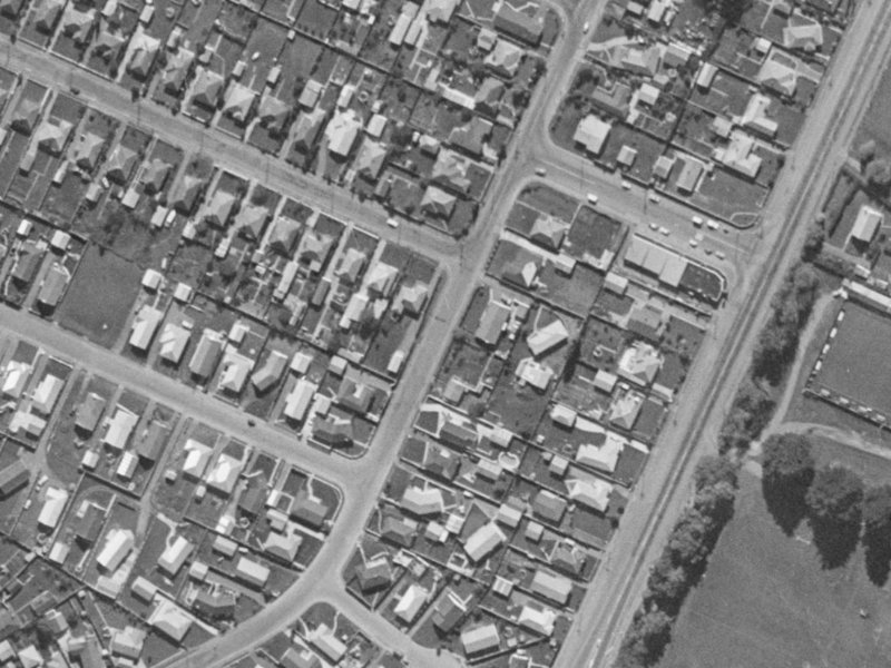 7A Wales Street from the air, 1970-1974