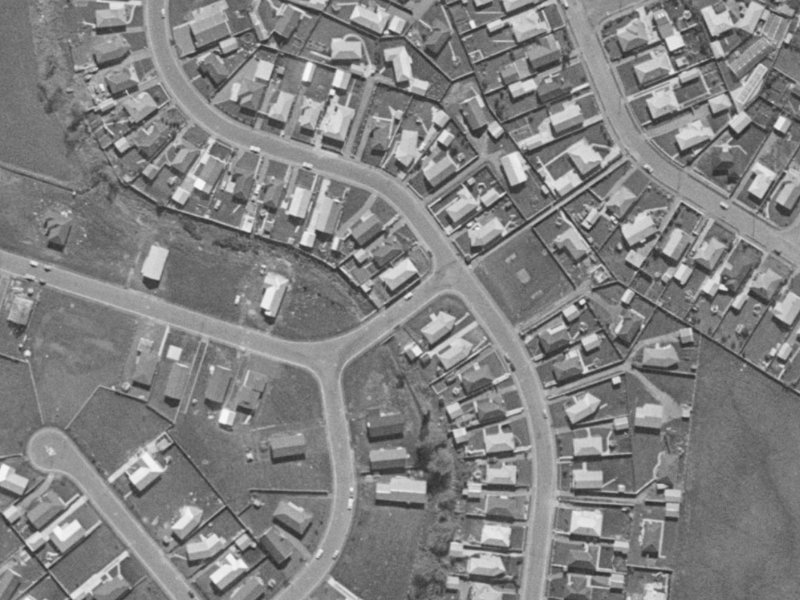 129 Wales Street from the air, 1970-1974