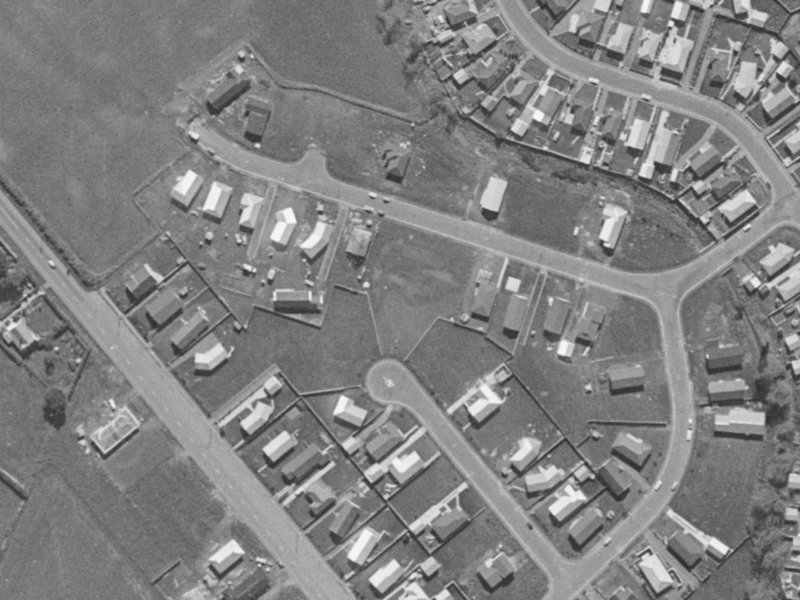 18 Birdling Place from the air, 1970-1974