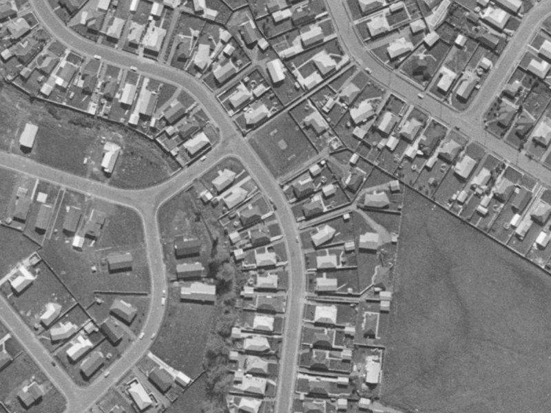 98 Wales Street from the air, 1970-1974
