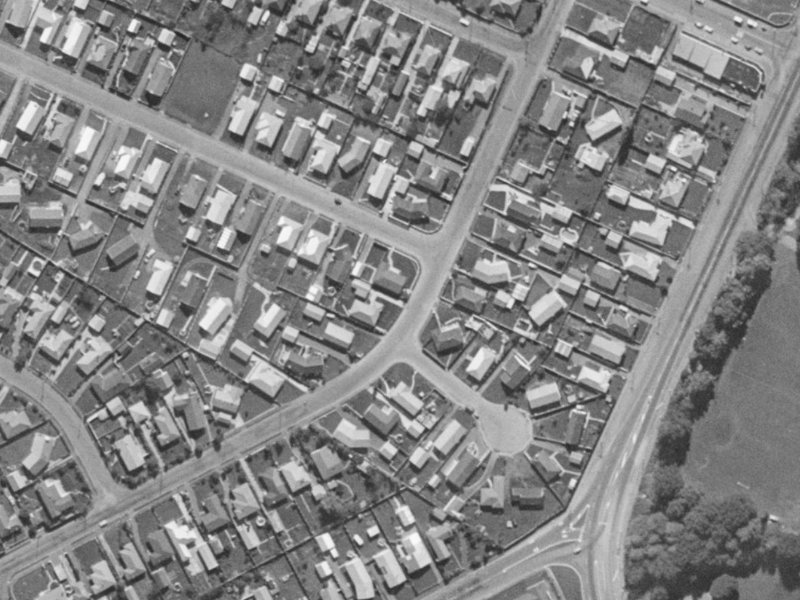 12E Wales Street from the air, 1970-1974