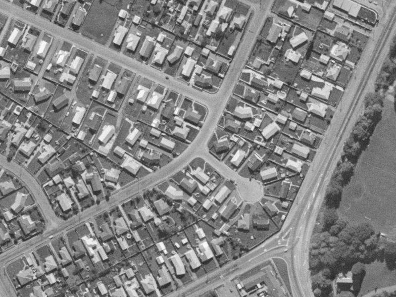 19 Wales Street from the air, 1970-1974