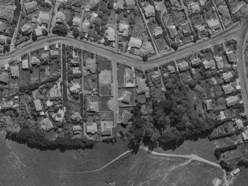 108A Hackthorne Road from the air, 1970-1974