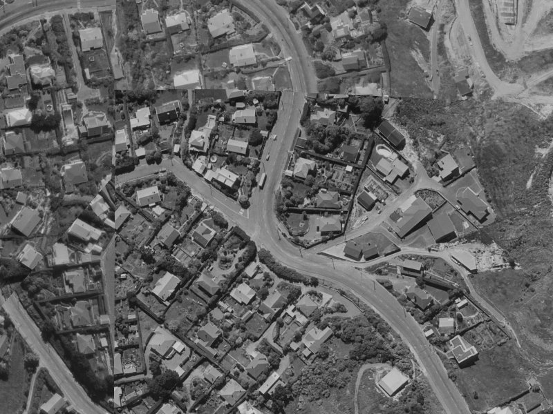 158 Hackthorne Road from the air, 1970-1974