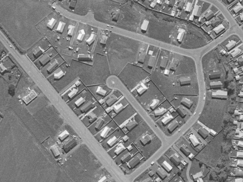 13 Birdling Place from the air, 1970-1974