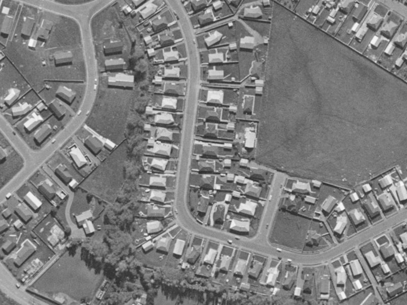 72 Wales Street from the air, 1970-1974
