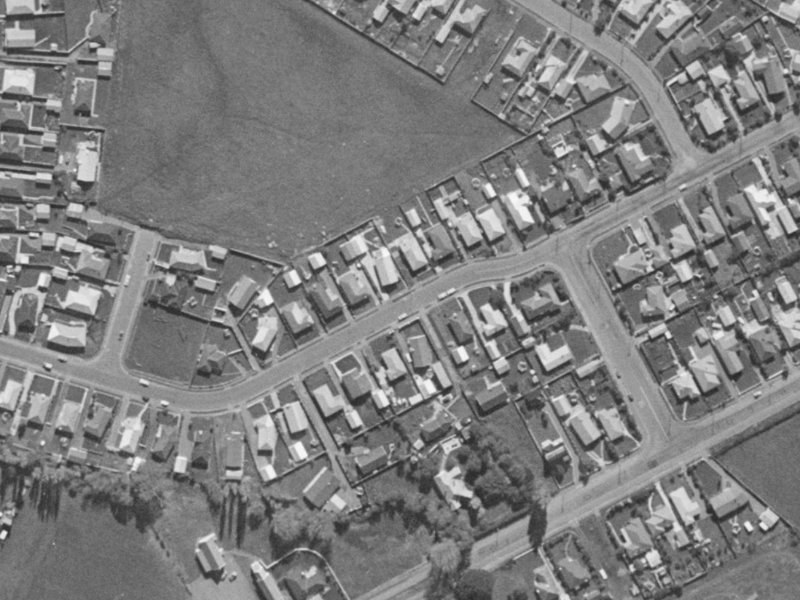 46 Wales Street from the air, 1970-1974