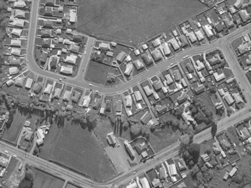 71 Wales Street from the air, 1970-1974