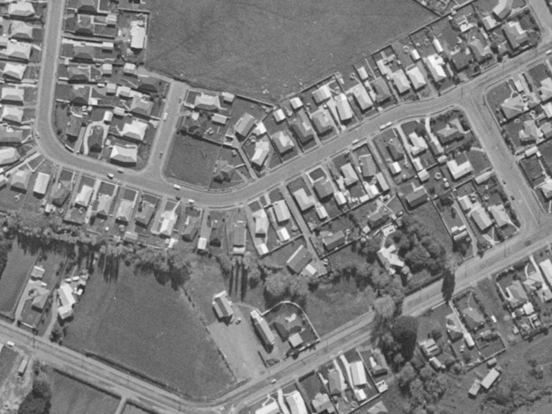 69 Wales Street from the air, 1970-1974
