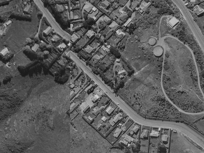 121 Dyers Pass Road from the air, 1970-1974