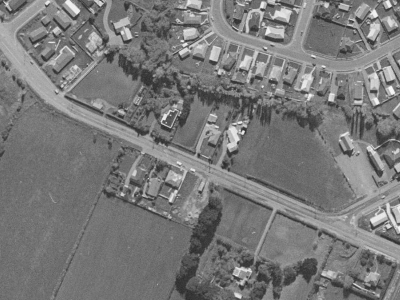 116 Halswell Junction Road from the air, 1970-1974