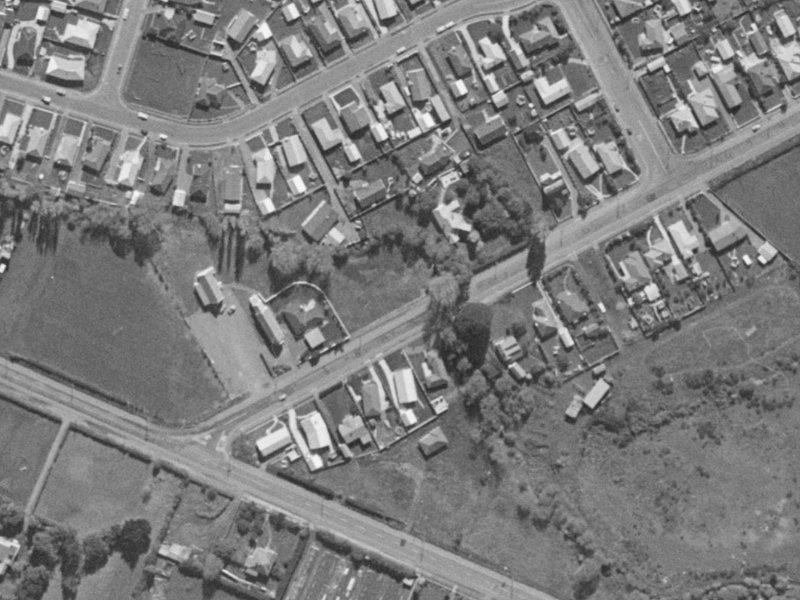 46 Nicholls Road from the air, 1970-1974