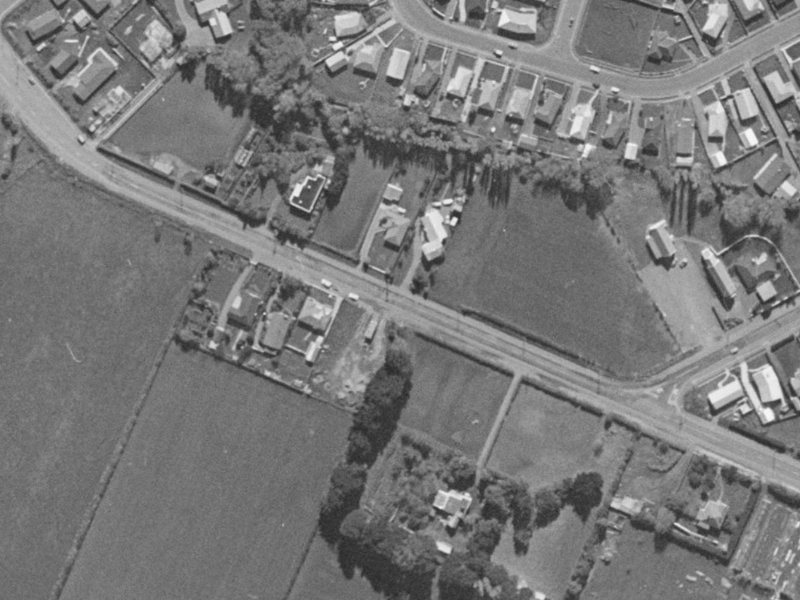 127 Halswell Junction Road from the air, 1970-1974