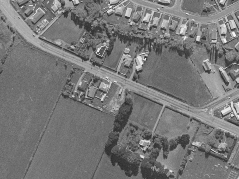 131 Halswell Junction Road from the air, 1970-1974