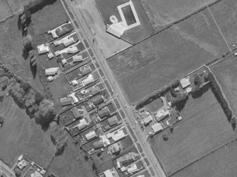 341-345 Halswell Road from the air, 1970-1974