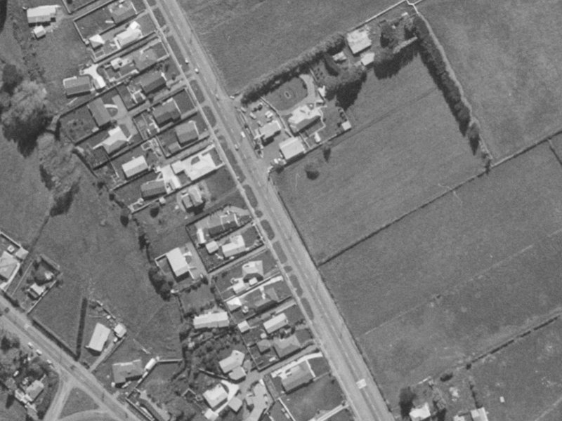 349 Halswell Road from the air, 1970-1974