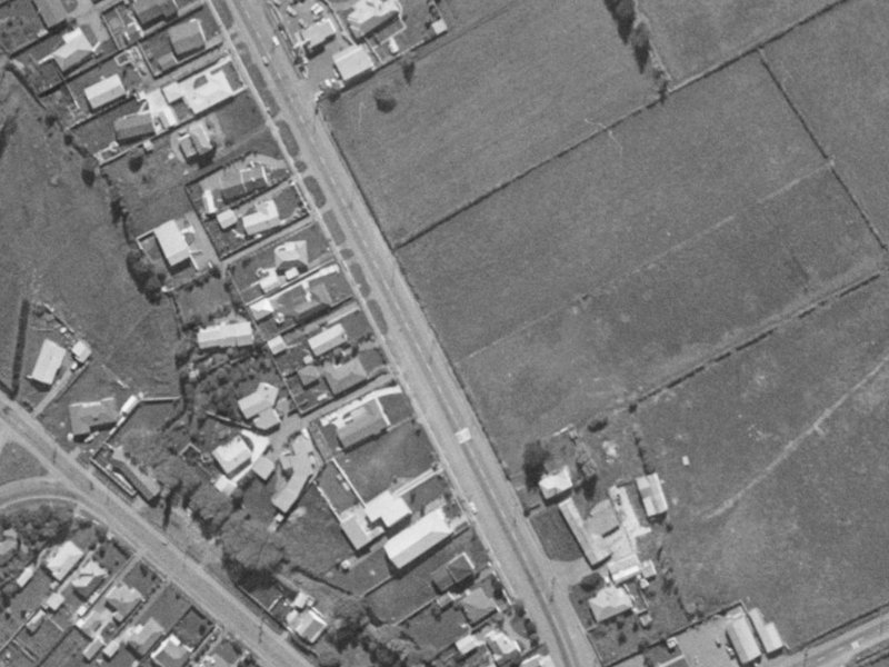357 Halswell Road from the air, 1970-1974
