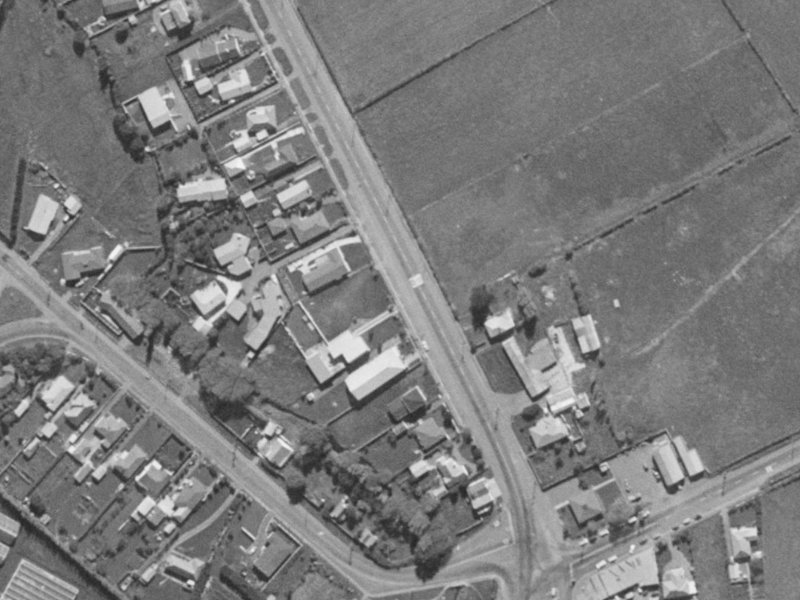 438 Halswell Road from the air, 1970-1974
