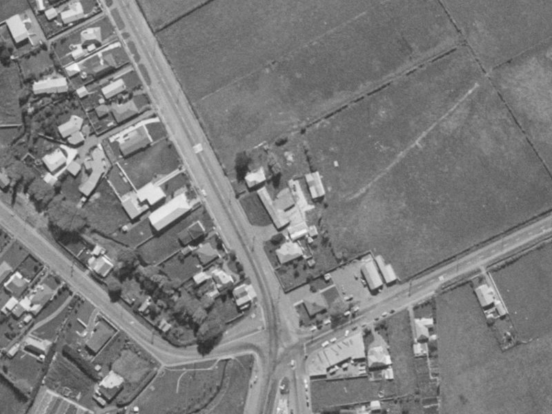 Village Lane from the air, 1970-1974