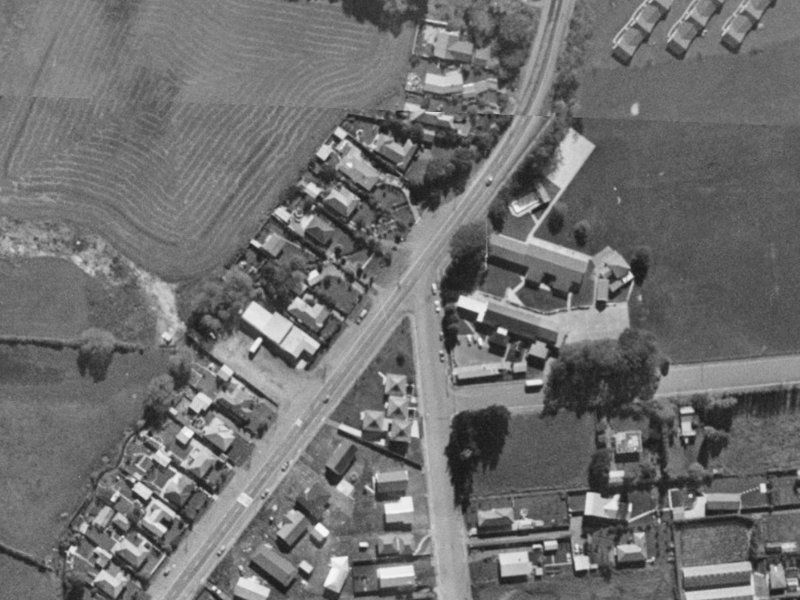 528 Halswell Road from the air, 1970-1974