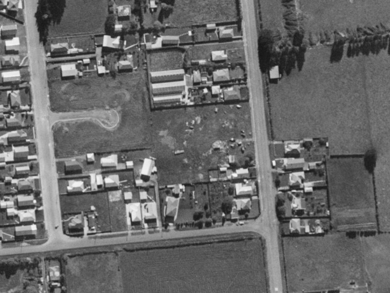 10 Birchdale Place from the air, 1970-1974