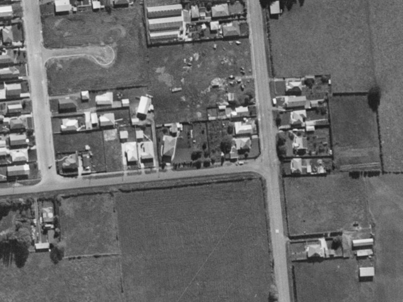 57 Glovers Road from the air, 1970-1974