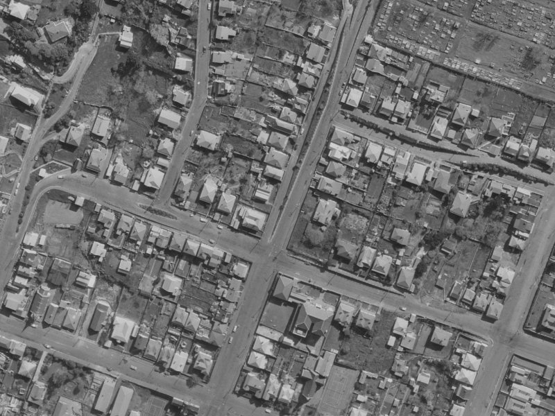 53 Canterbury Street from the air, 1970-1974