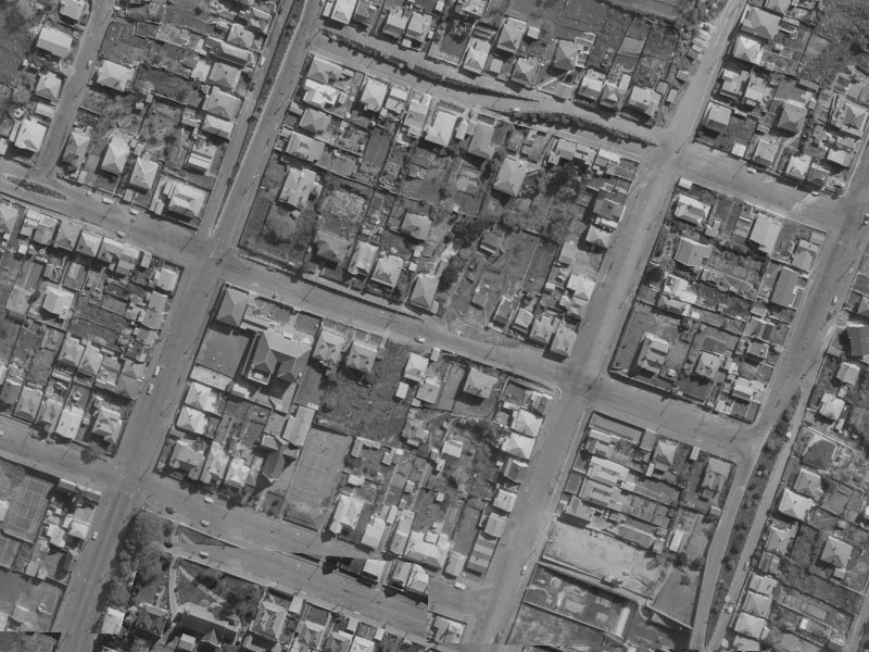 18 Exeter Street from the air, 1970-1974