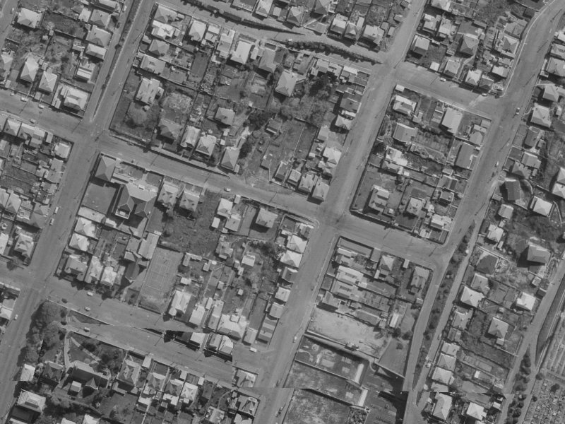 9 Exeter Street from the air, 1970-1974