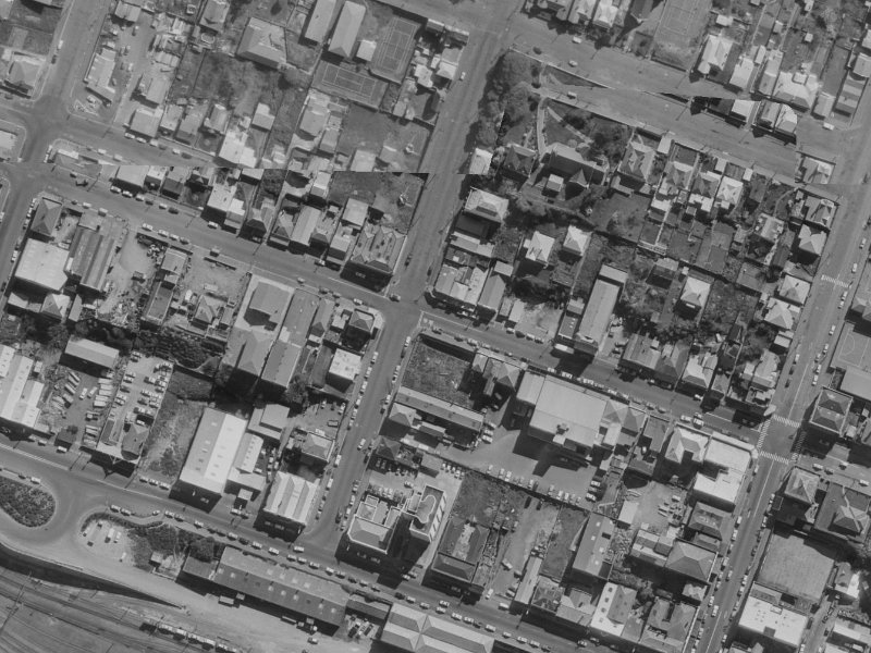 35-43 London Street from the air, 1970-1974