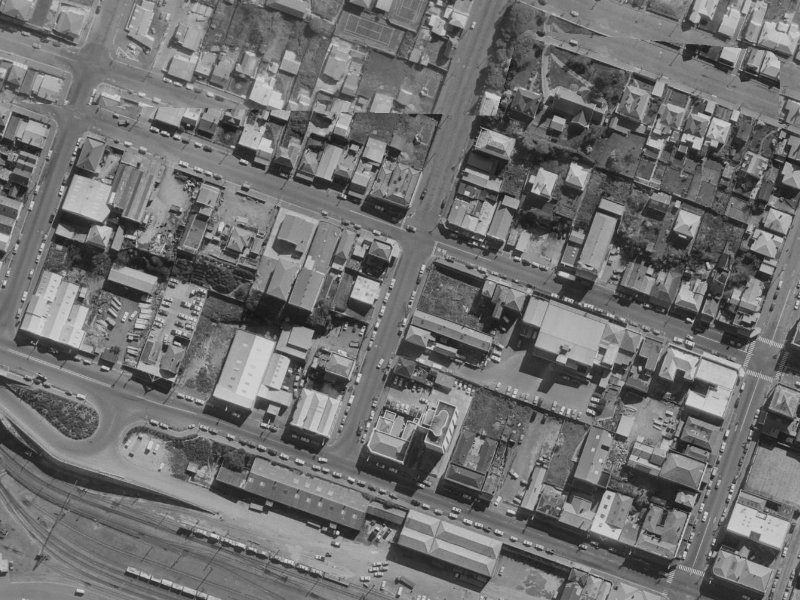 16 Canterbury Street from the air, 1970-1974