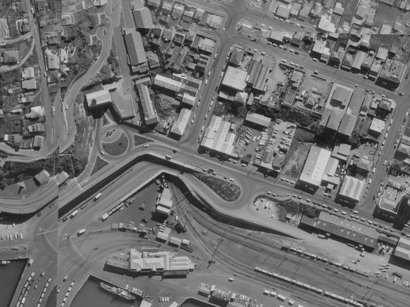 58-60 Norwich Quay from the air, 1970-1974