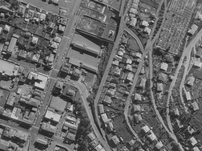 20 Saint Davids Street from the air, 1970-1974